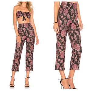 SMASHING❤️ For Love & Lemons Luella Cigarette Pant in Metallic Jacquard XS